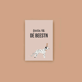 Postkaart Feestn lik de beestn / Atelier Moomade